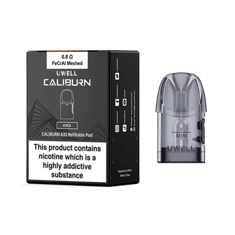 Uwell Caliburn A3S Replacement Pods 4 Packs