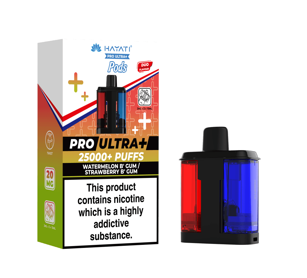 Hayati Pro Ultra Plus 25K Refill Pods Watermelon Bubblegum / Strawberry Bubblegum