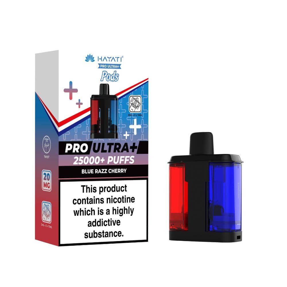 Hayati Pro Ultra Plus 25K Refill Pods Blue Razz Cherry