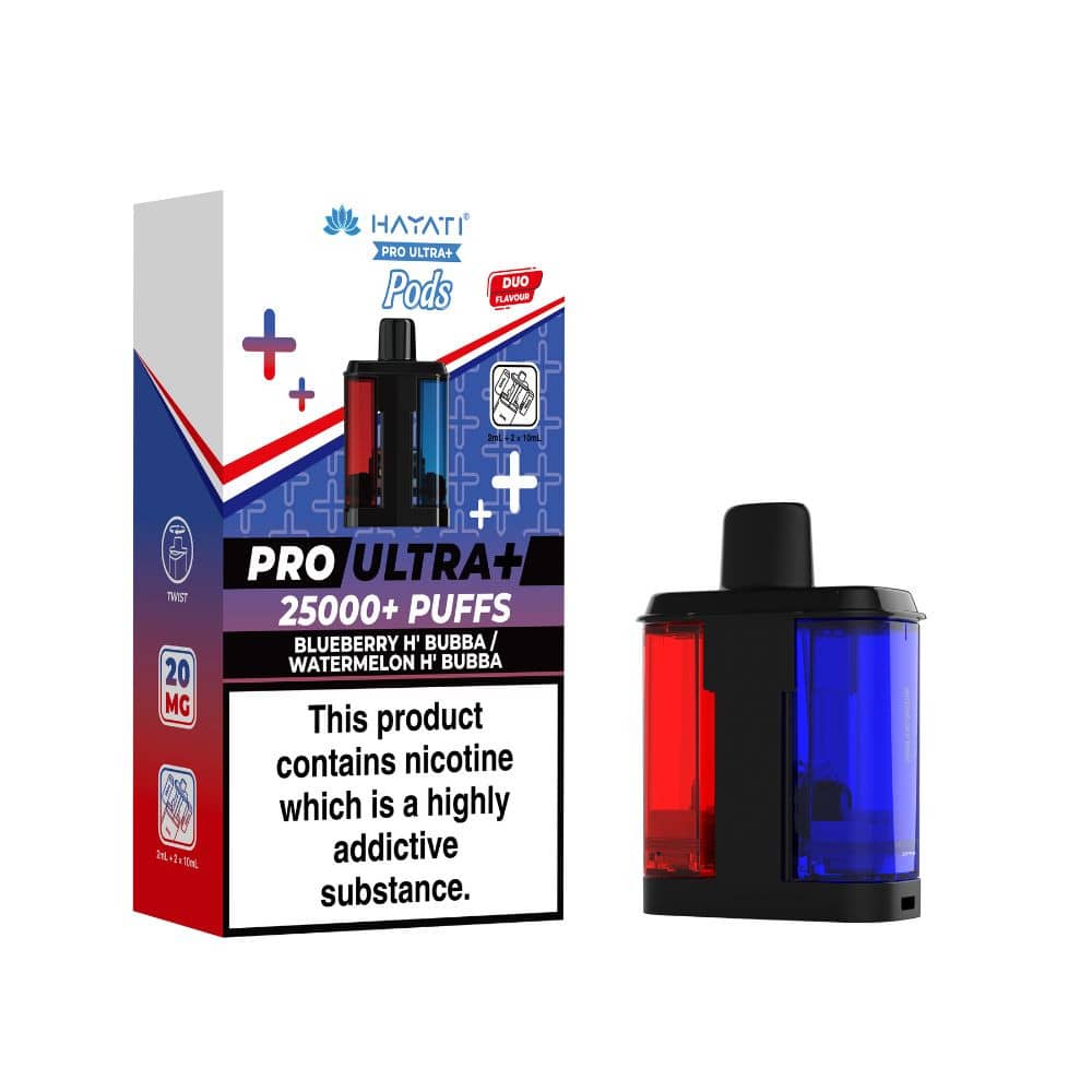 Hayati Pro Ultra Plus 25K Refill Pods Blueberry H' Bubba / Watermelon H' Bubba