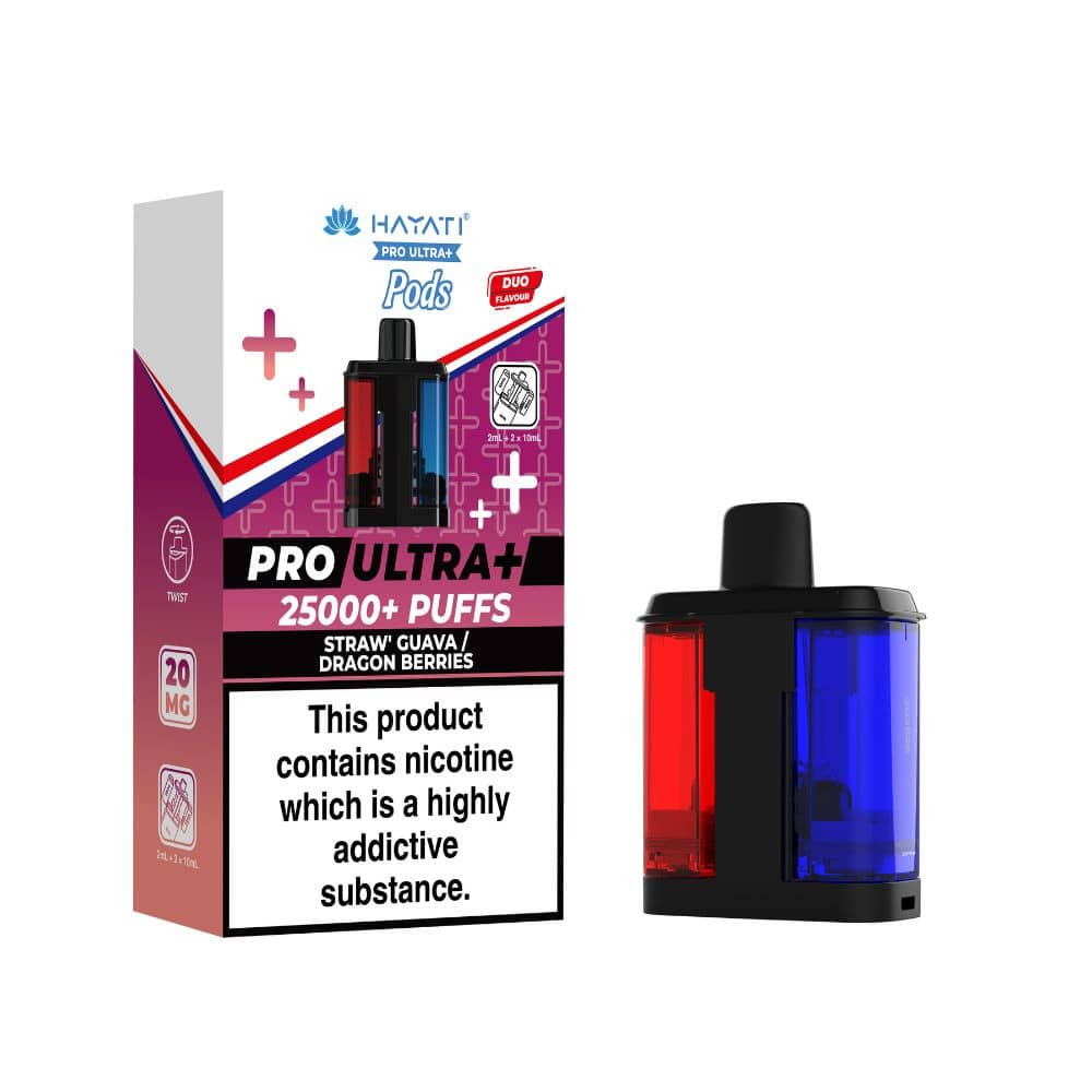 Hayati Pro Ultra Plus 25K Refill Pods Strawberry Guava Dragon Berries