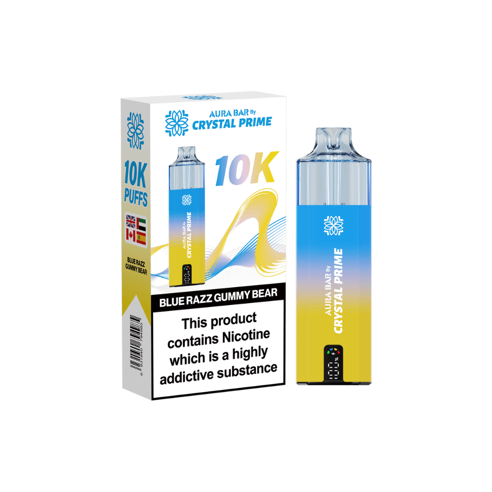 Crystal Prime Aura Bar 10K Blue Razz Gummy Bear
