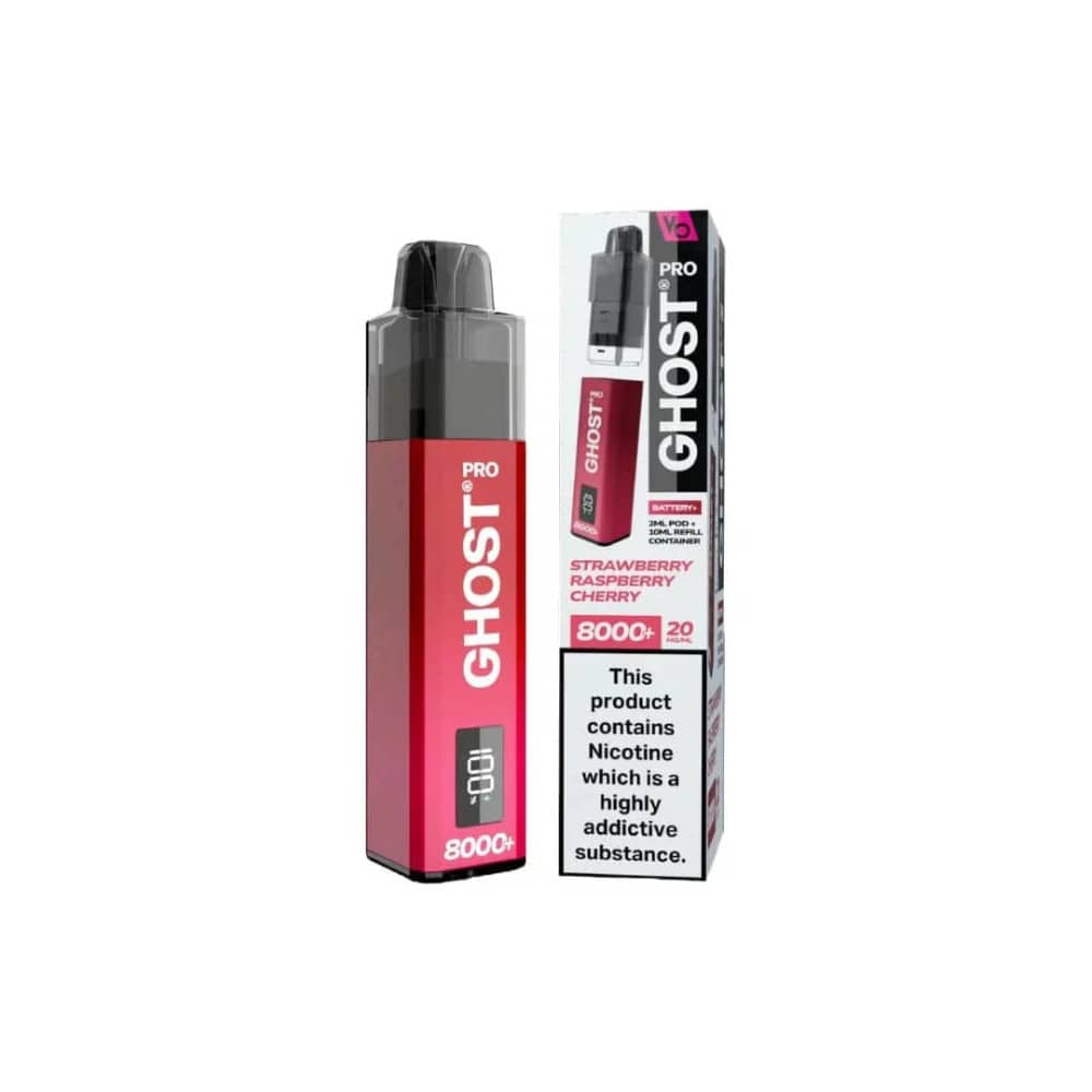 Vapes Bar Ghost Pro 8000 Strawberry Raspberry Cherry