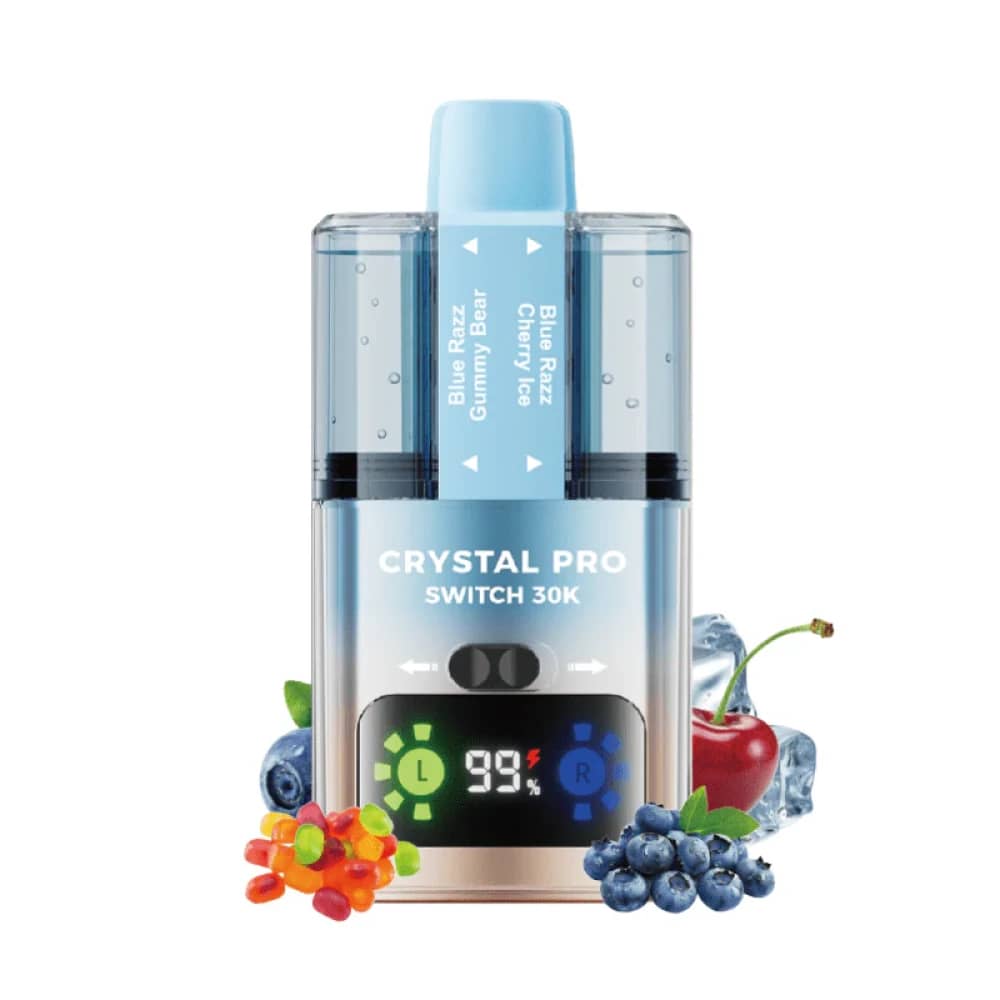 Crystal Pro Switch 30k Blue Razz Gummy Bear / Blue Razz Cherry Ice