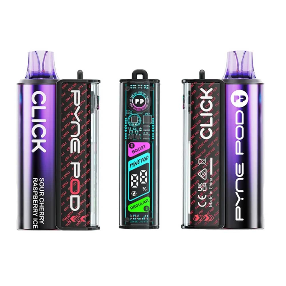 Pyne Pod Click 10k Vape Kit Sour Cherry Raspberry