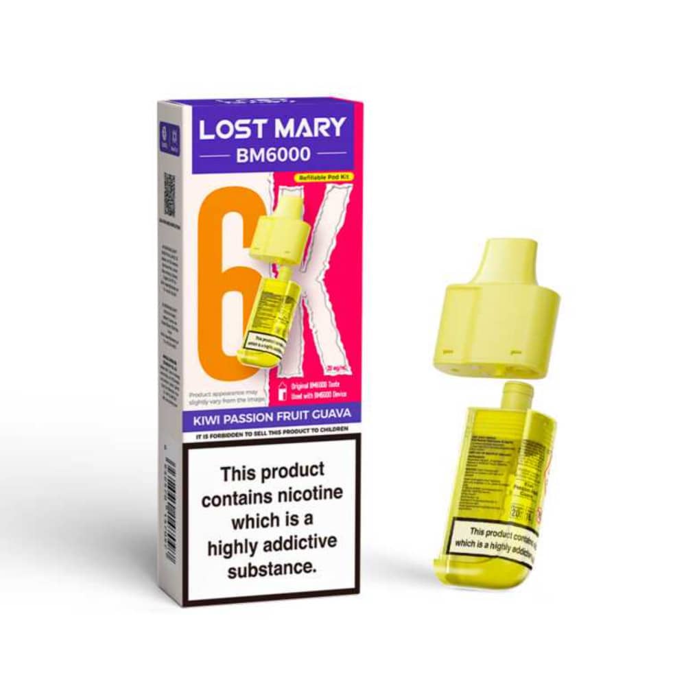 Lost Mary Bm6000 Refill Pods Kiwi Passionfruit Guava