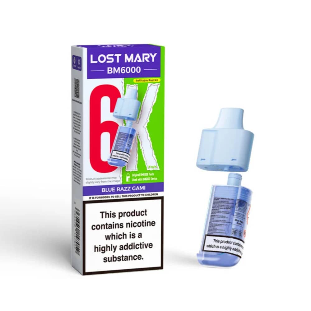 Lost Mary Bm6000 Refill Pods Blue Razz Gami
