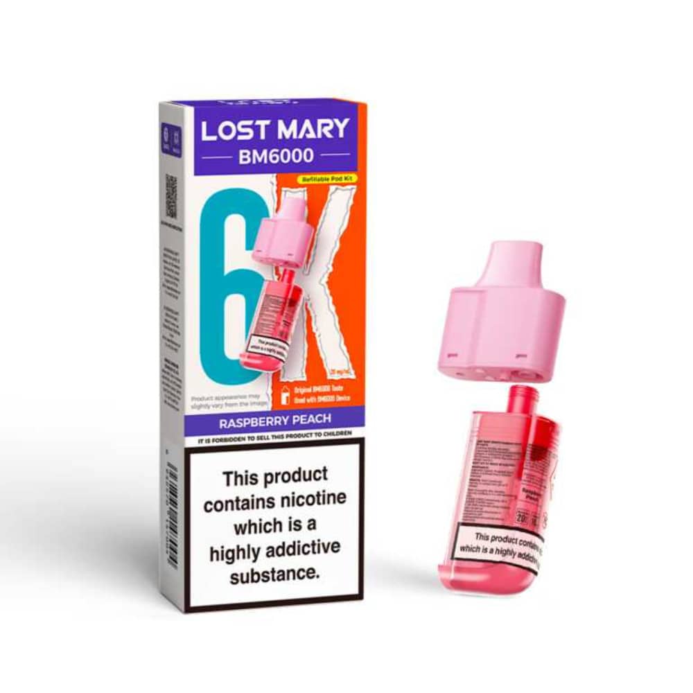 Lost Mary Bm6000 Refill Pods Raspberry Peach