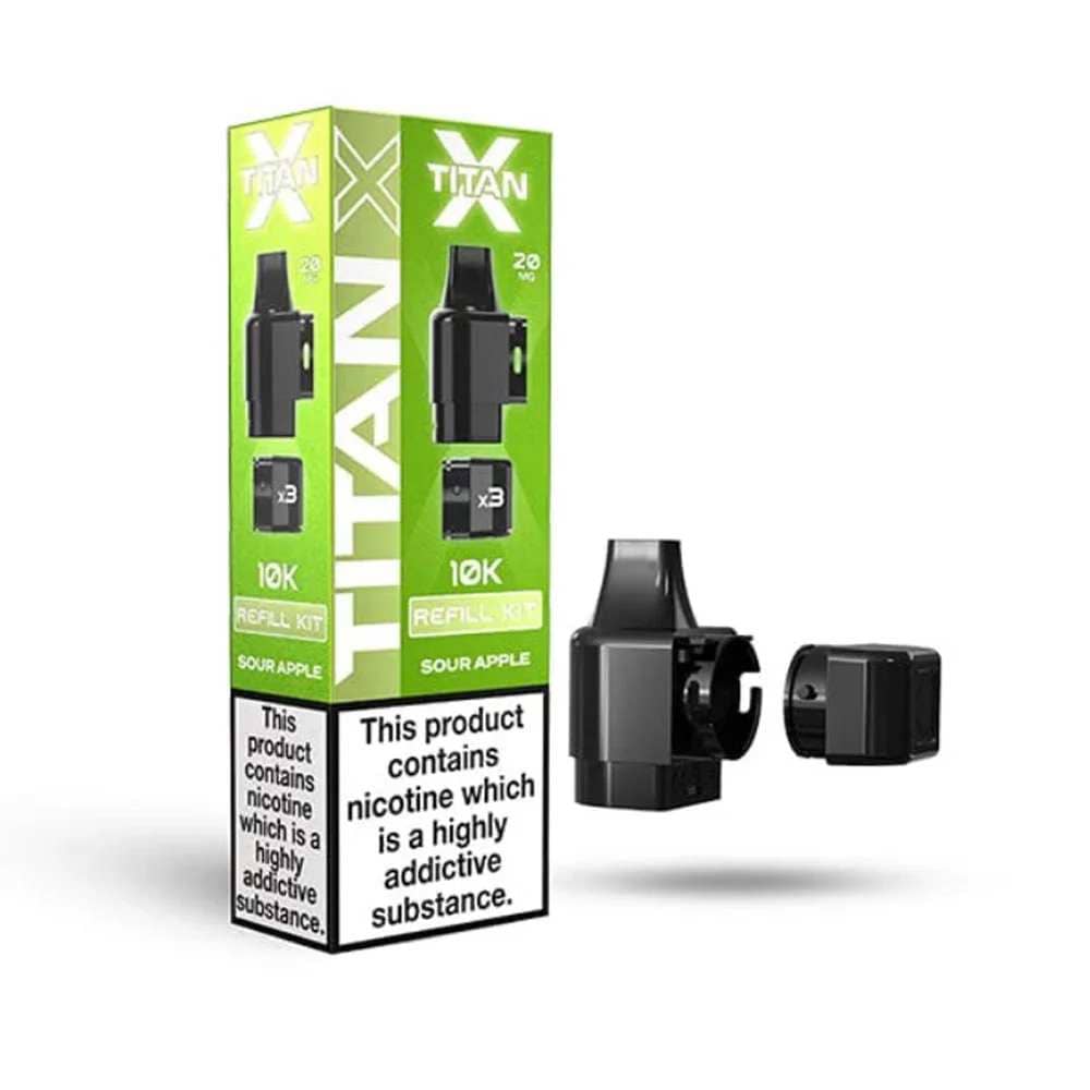 Titan X 10K Refill Pods Sour Apple