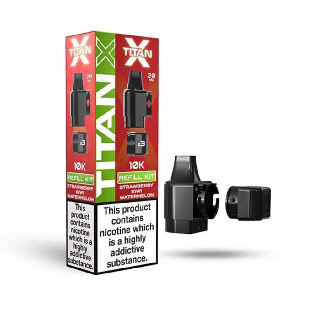 Titan X 10K Refill Pods Strawberry Kiwi Watermelon