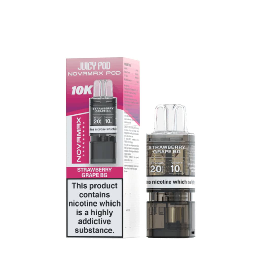 Juicy Pod Novamax 10K Pods Strawberry Grape GB