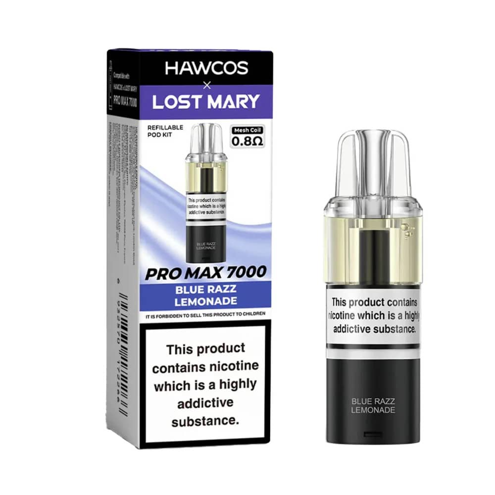 Lost Mary Hawcos Pro Max 7000 Pods Blue Razz Lemonade