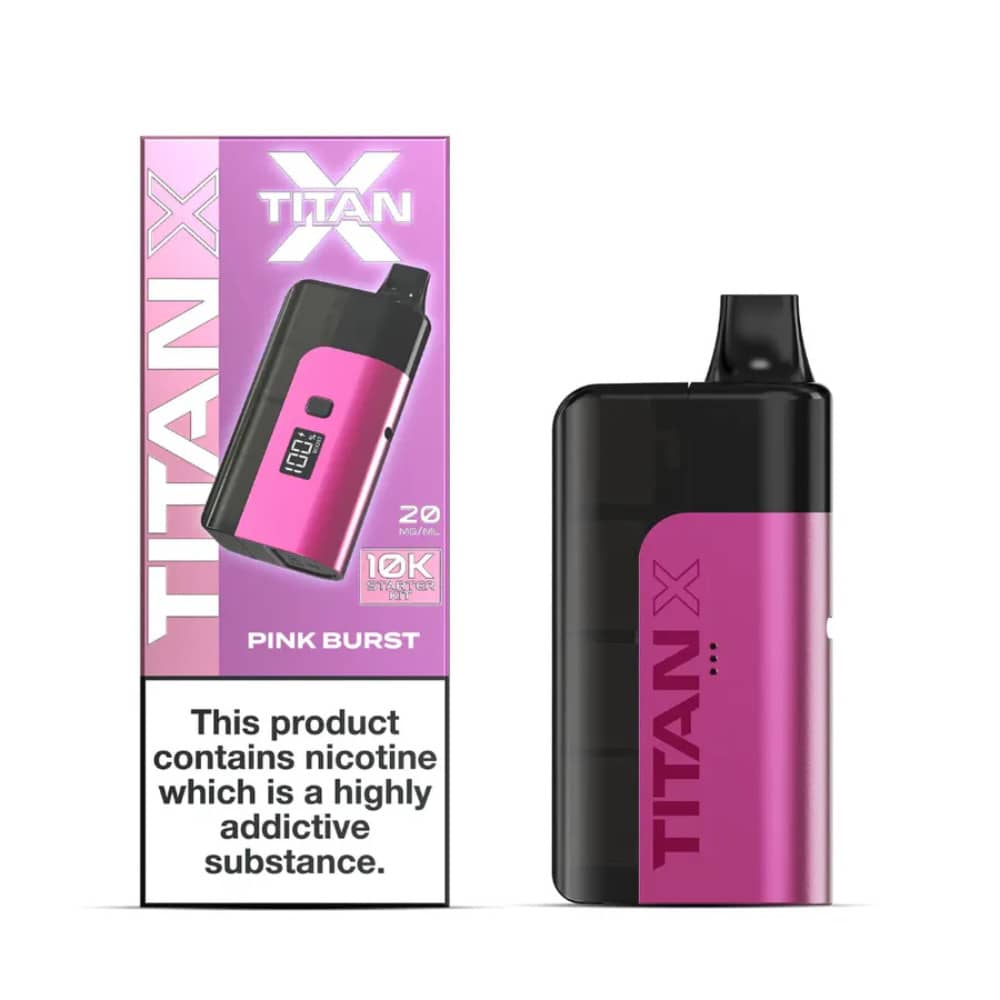 Titan X 10K Prefilled Pod Vape Kit Pink Burst