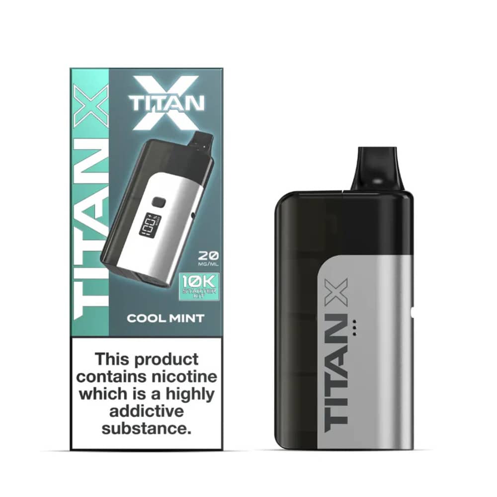 Titan X 10K Prefilled Pod Vape Kit Cool Mint