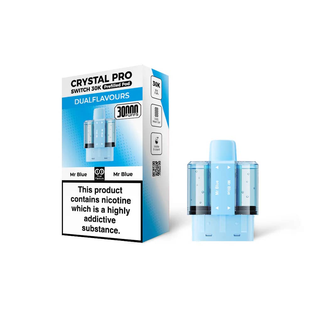 Crystal Pro Switch 30k Refill Pods Mr Blue