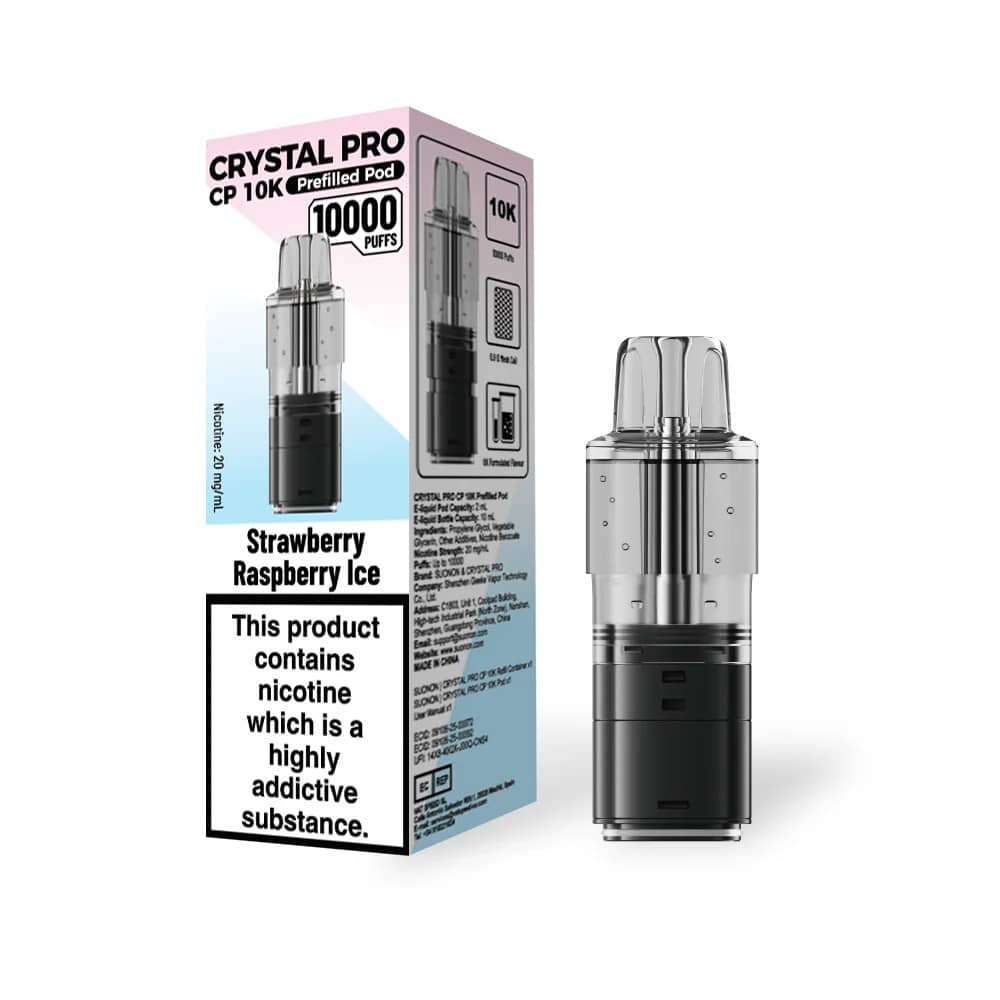 Crystal Pro CP 10k Refill Pods Strawberry Raspberry Ice