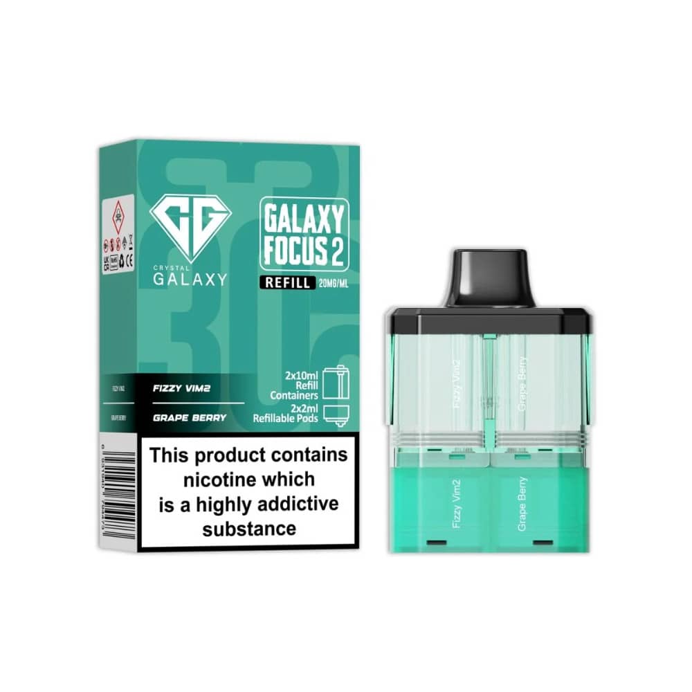 Crystal Galaxy 30k Focus 2 Pods Fizzy Vim2 / Grape Berry