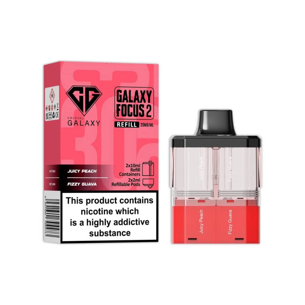 Crystal Galaxy 30k Focus 2 Pods Juicy Peach / Fizzy Guava