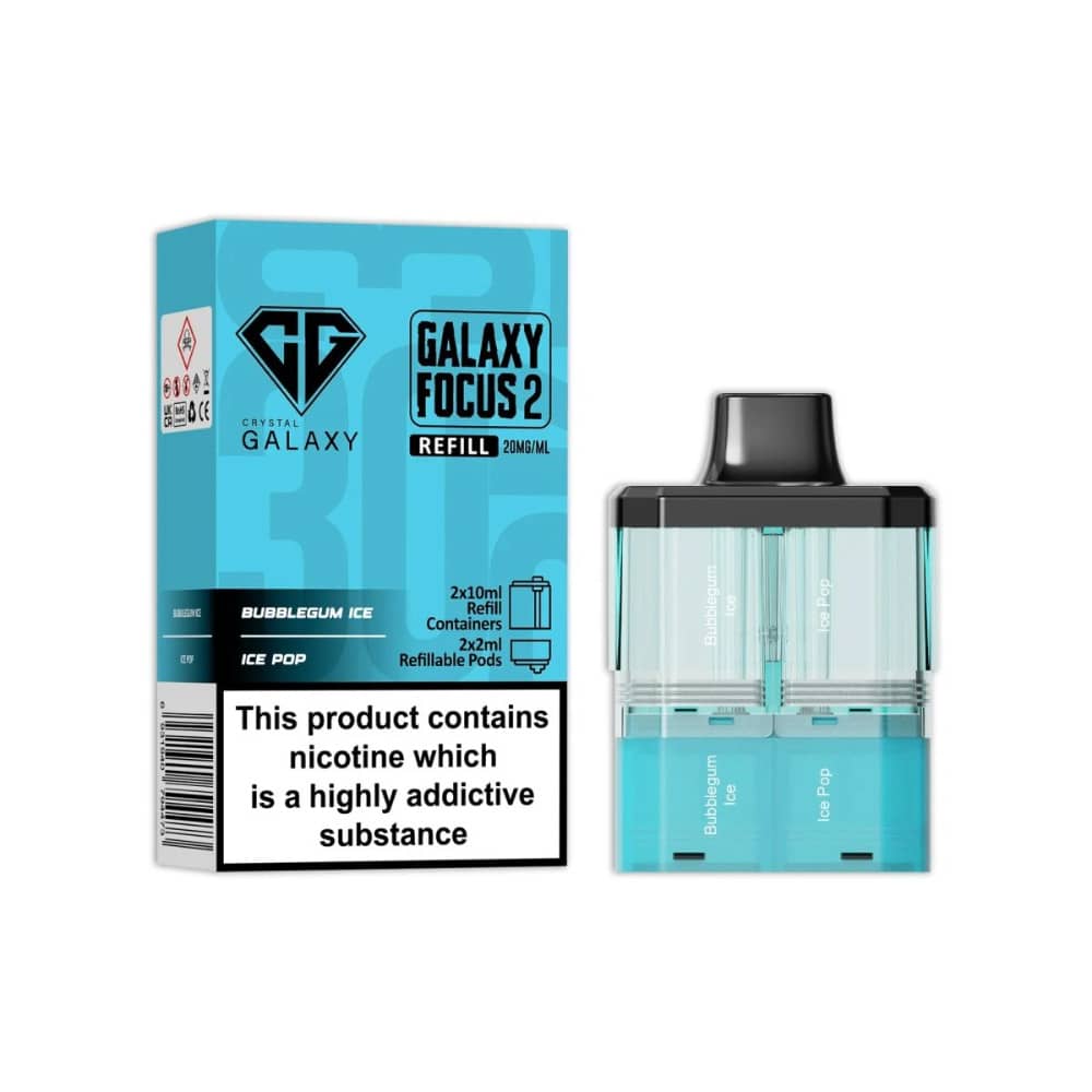 Crystal Galaxy 30k Focus 2 Pods Bubble Gum Ice / Ice Pop