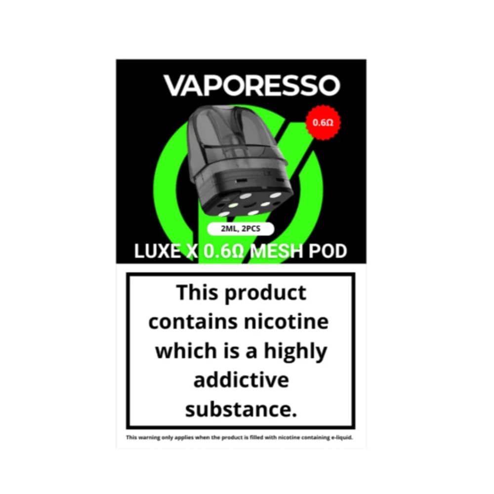 Vaporesso Luxe X Replacement Pods 2 Packs 0.6ohm Mesh
