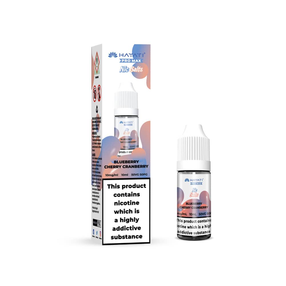 Hayati Pro Max Nic Salts E-Liquids 10ml Blueberry Cherry Cranberry 10mg