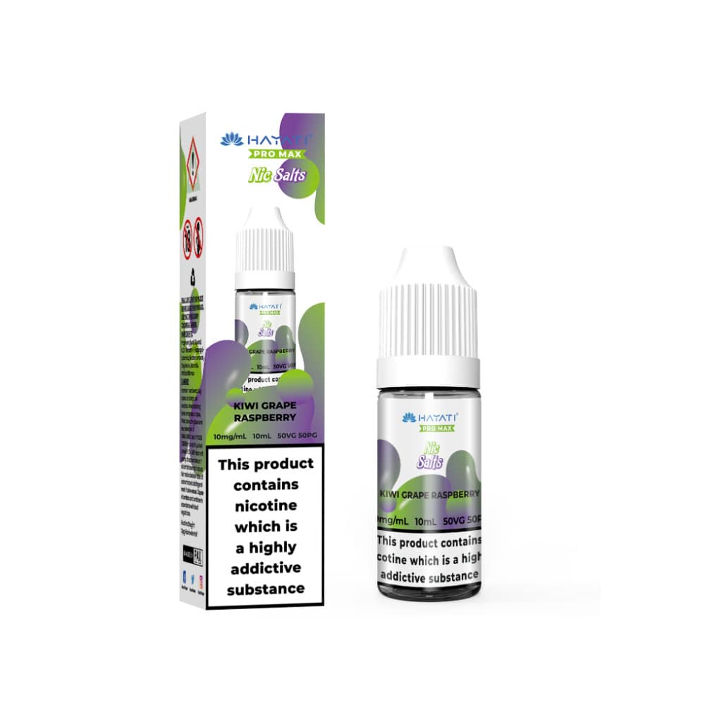 Hayati Pro Max Nic Salts E-Liquids 10ml Kiwi Grape Raspberry 20mg