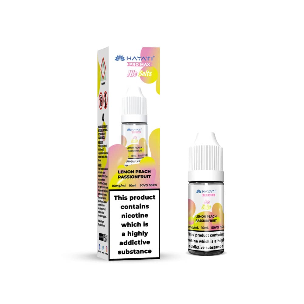 Hayati Pro Max Nic Salts E-Liquids 10ml Lemon Peach Passionfruit 20mg