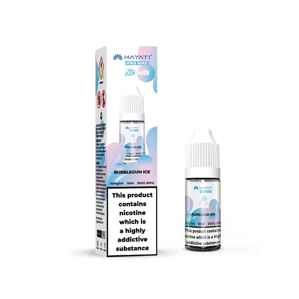 Hayati Pro Max Nic Salts E-Liquids 10ml Bubblegum Ice 20mg