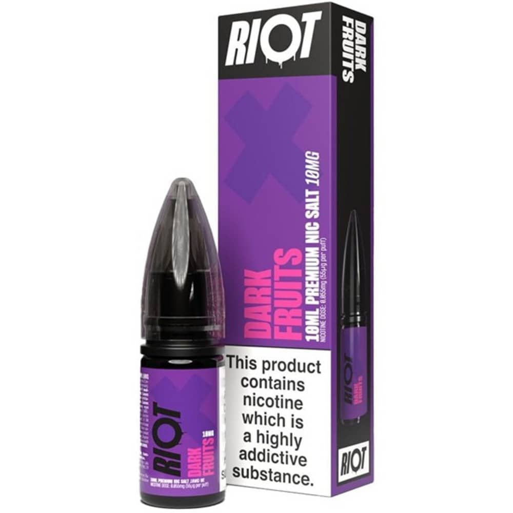 Riot X Nic Salts e liquids 10ml Dark Fruits 20mg
