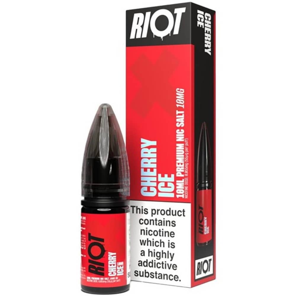 Riot X Nic Salts e liquids 10ml Cherry Ice 20mg