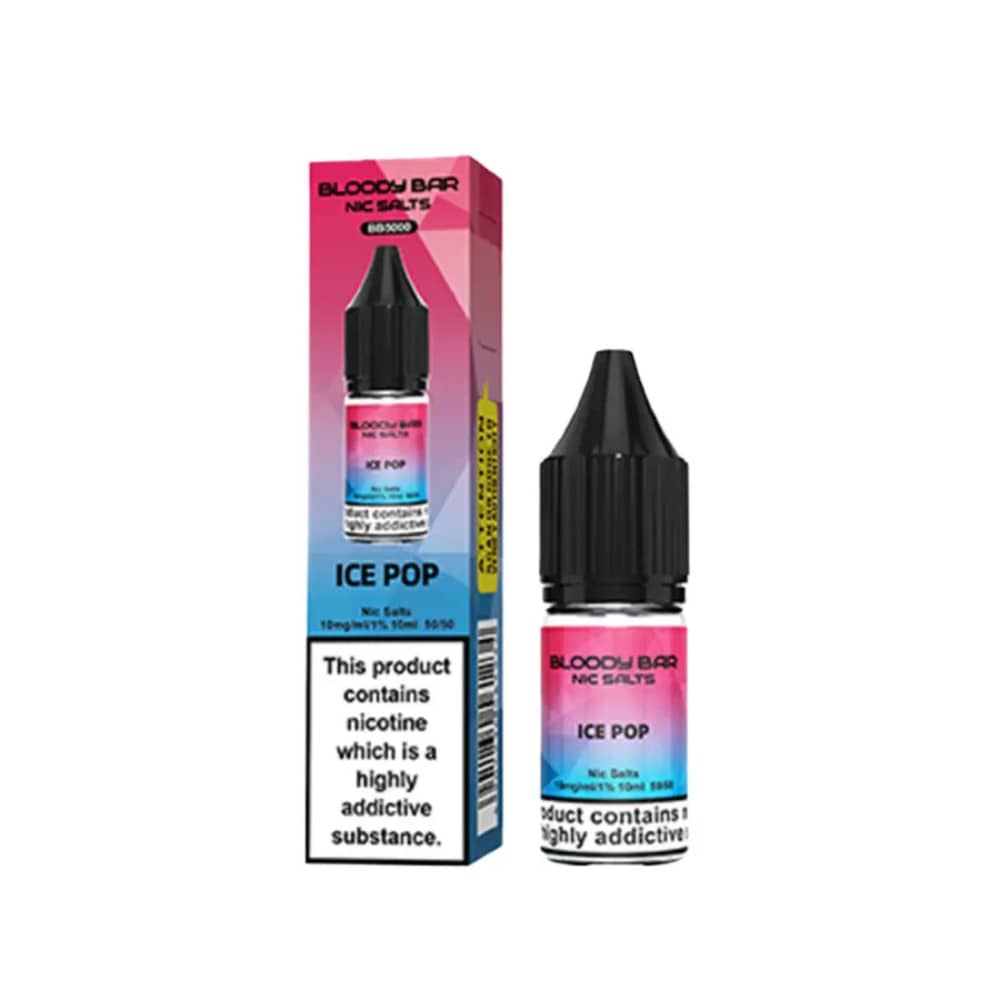 Bloody Bar Nic Salts e liquids 10ml Ice Pop 10mg
