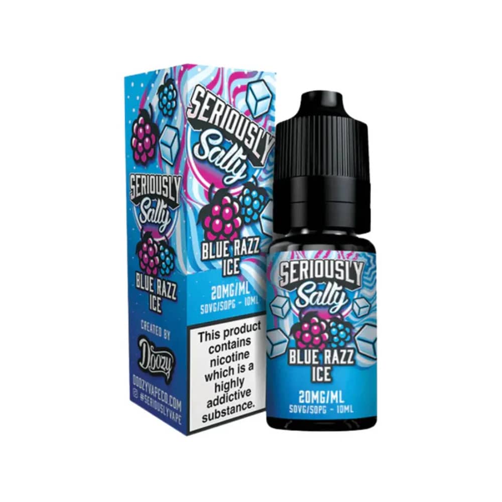 Doozy Seriously Salty Nic Salts e liquids 10ml Blue Razz Ice 20mg