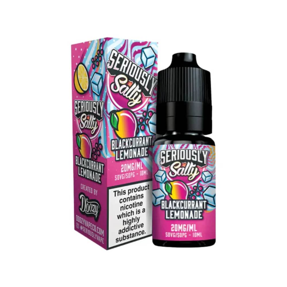 Doozy Seriously Salty Nic Salts e liquids 10ml Blackcurrant Lemonade 20mg