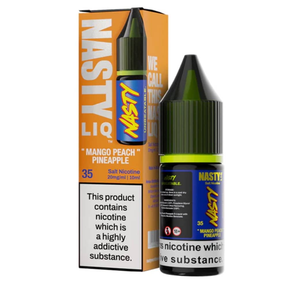 Nasty Liq Nic Salts e liquids 10ml Peach Mango Pineapple 20mg