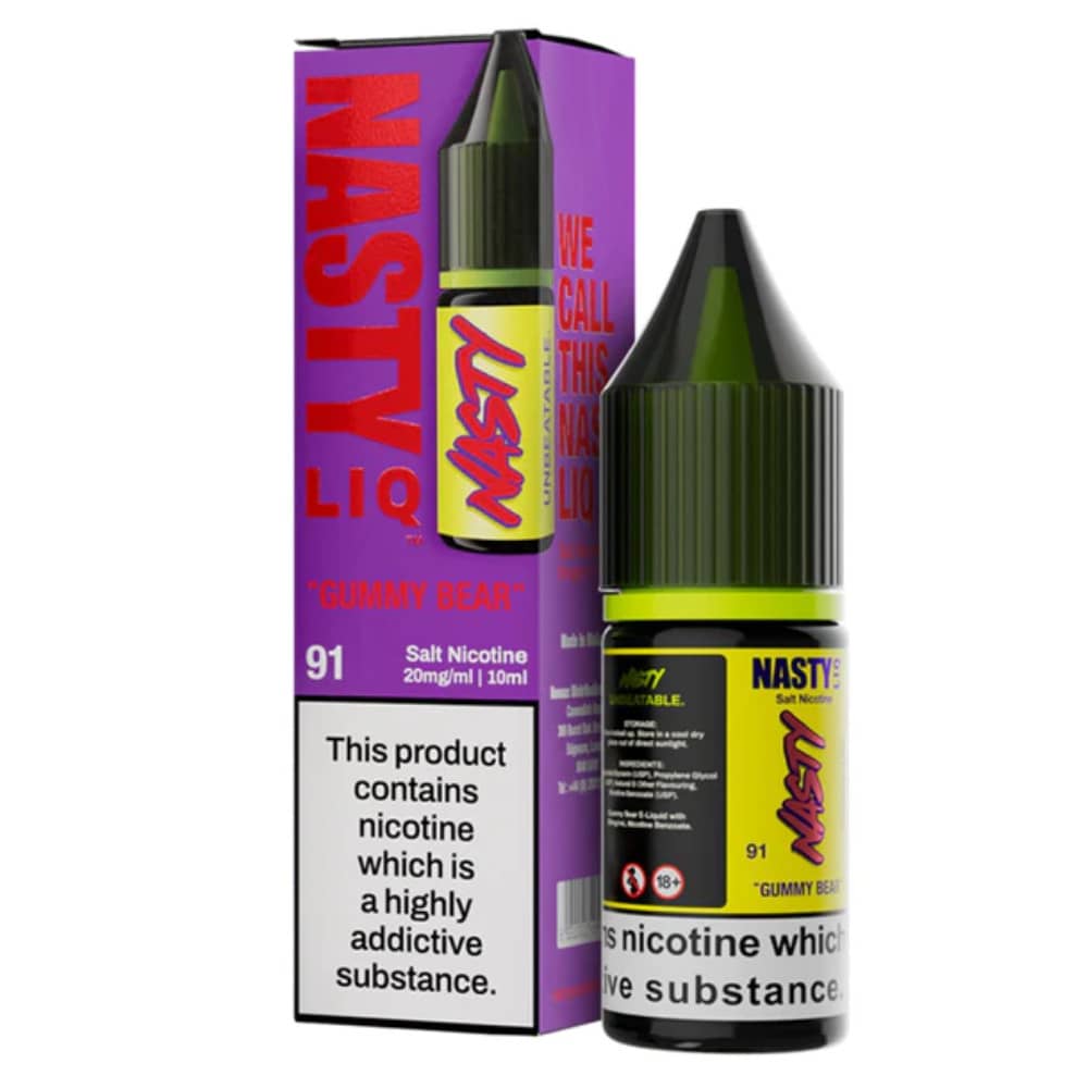 Nasty Liq Nic Salts e liquids 10ml Gummy Bear 10mg