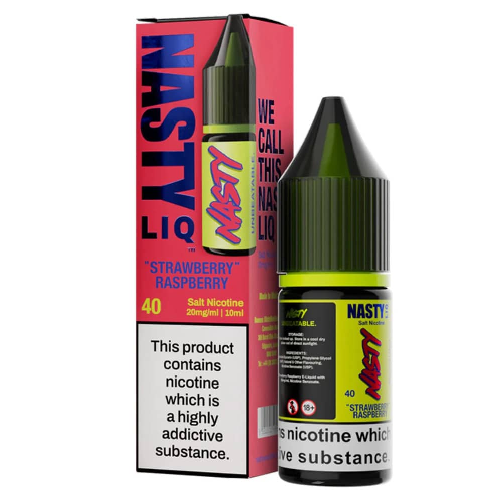 Nasty Liq Nic Salts e liquids 10ml Strawberry Raspberry 10mg