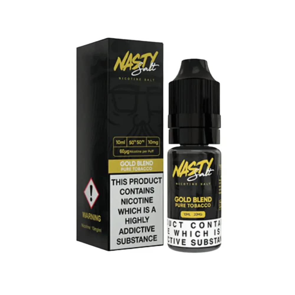 Nasty Juice Nic Salts e liquids 10ml Gold Blend 10mg