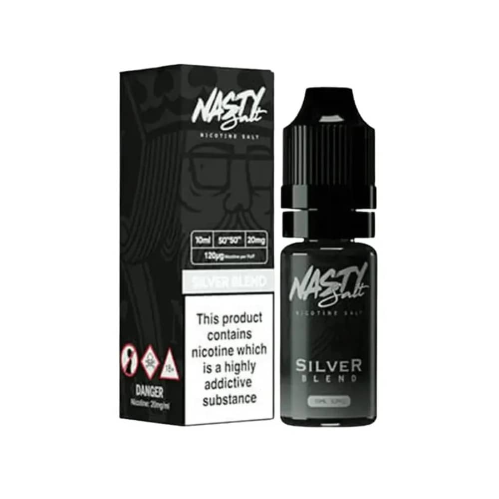 Nasty Juice Nic Salts e liquids 10ml Silver Blend 20mg