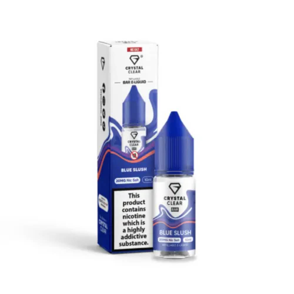 Crystal Clear Nic Salts e liquids 10ml Blue Slush 20mg
