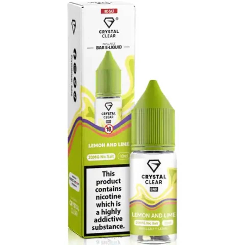 Crystal Clear Nic Salts e liquids 10ml Lemon Lime 10mg