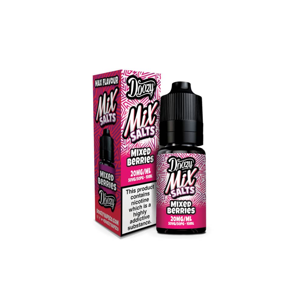 Doozy Mix Nic Salts 10ml e liquids 10ml Mixed Berries 10mg