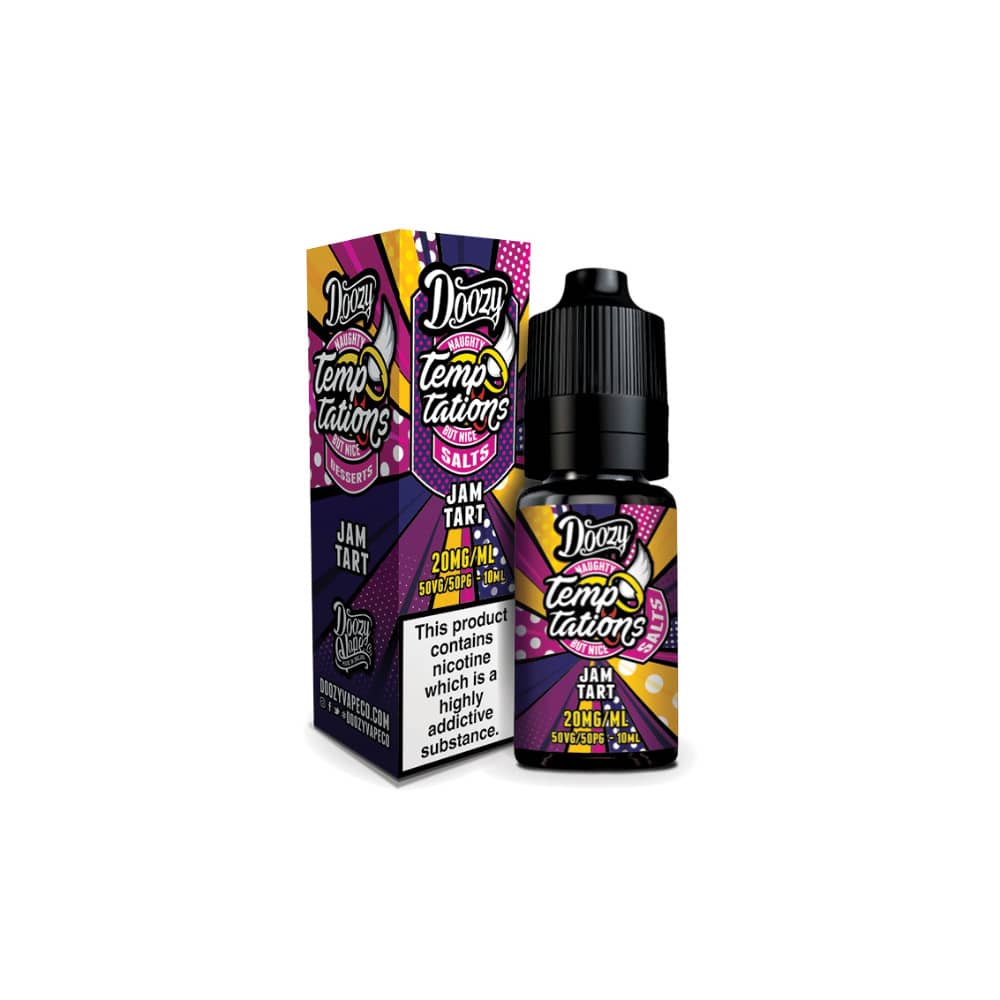 Doozy Temptation Nic Salts e liquids 10ml Jam Tart 10mg