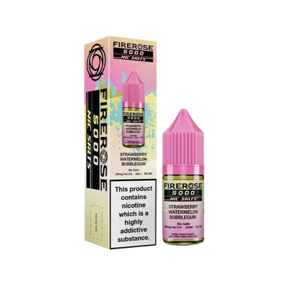 Firerose 5000 Nic Salt e liquids Strawberry Watermelon Bubblegum 20mg