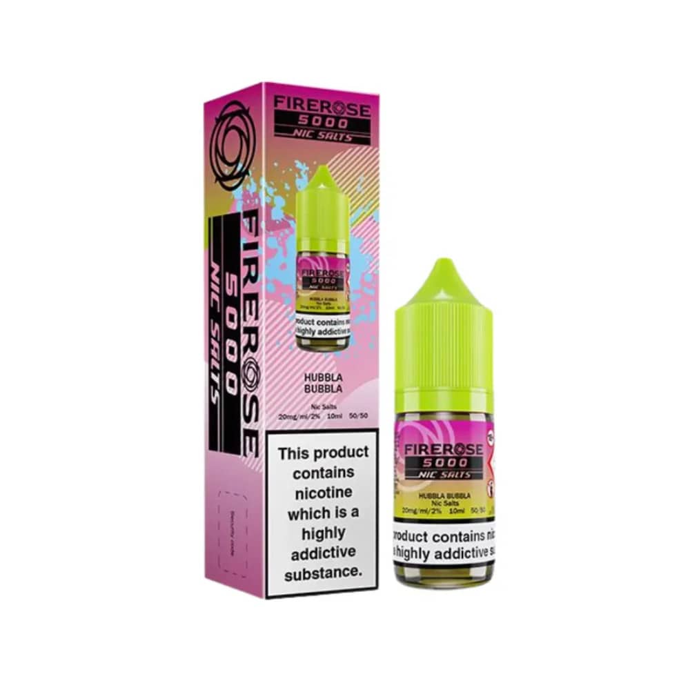 Firerose 5000 Nic Salt e liquids Hubba Bubba 10mg