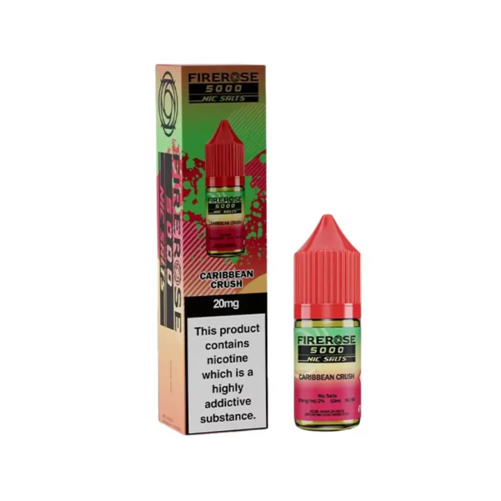 Firerose 5000 Nic Salt e liquids Caribbean Crush 10mg