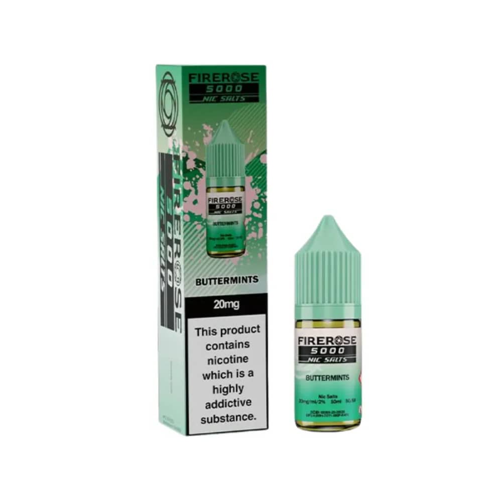 Firerose 5000 Nic Salt e liquids Buttermints 10mg