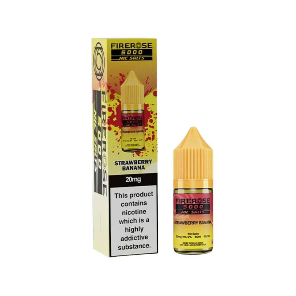 Firerose 5000 Nic Salt e liquids Strawberry Banana 20mg