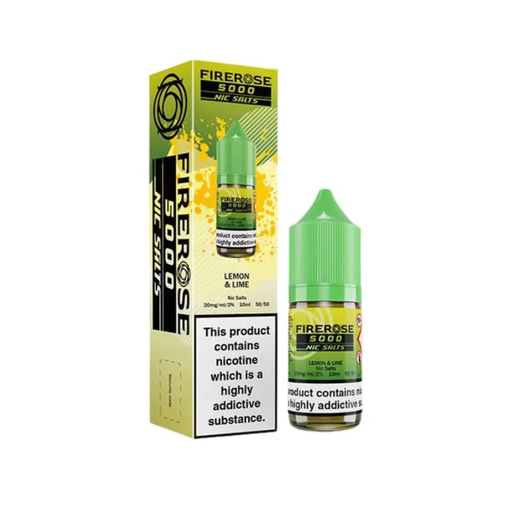 Firerose 5000 Nic Salt e liquids Lemon & Lime 10mg