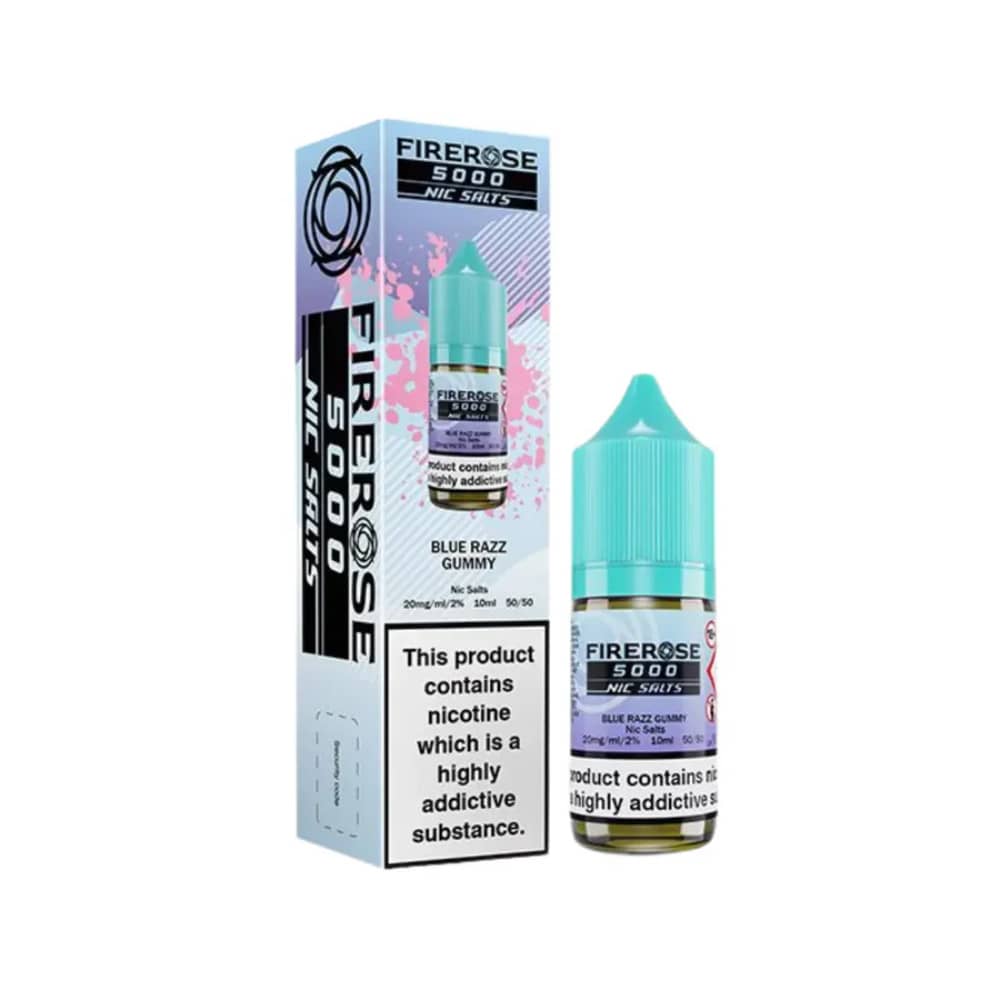 Firerose 5000 Nic Salt e liquids Blue Razz Gummy 10mg