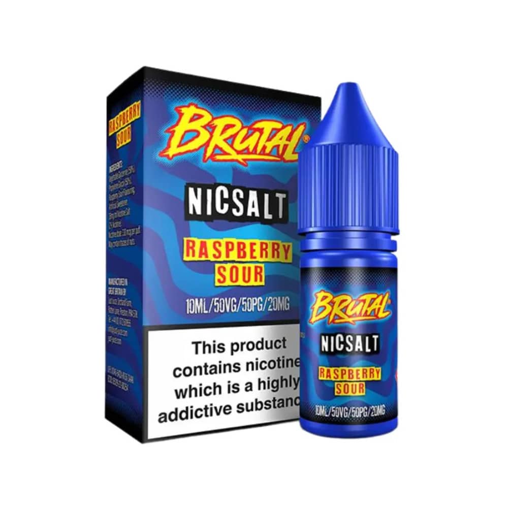 Just Juice Brutal Nic Salts e liquids 10ml Raspberry Sour 20mg